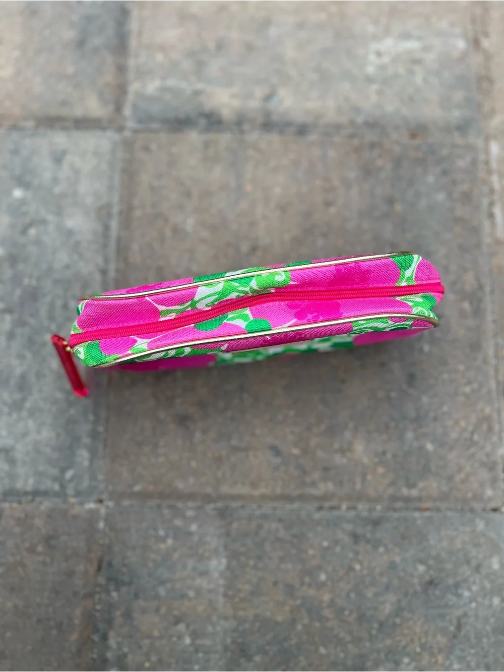 Lily Pulitzer For Estee Lauder Cosmetic Bag Pink Green Floral
